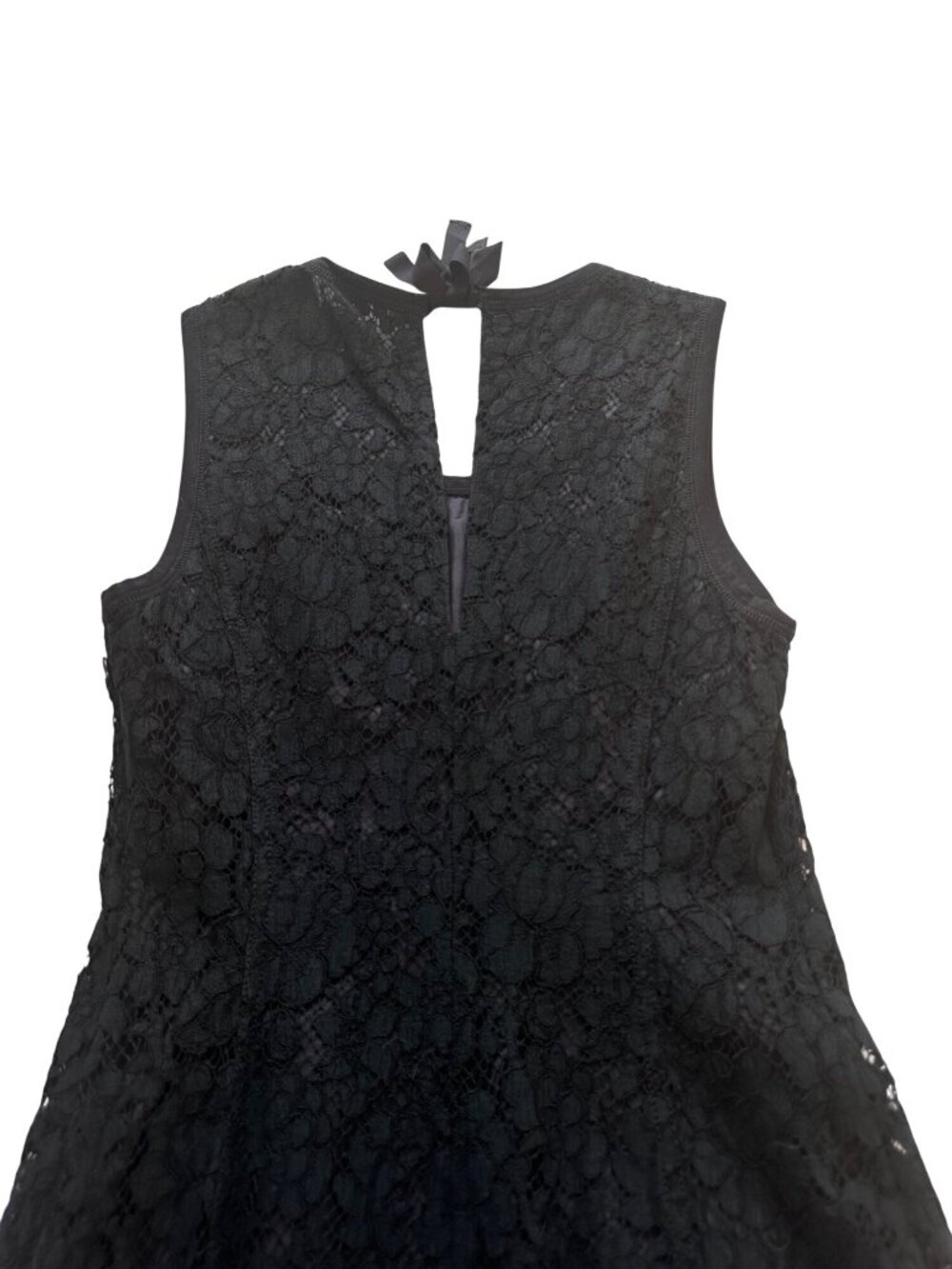 Prada Black Lace Dress Navy Underlayer Italy 44 Never Worn Garment Bag - Picture 9 of 15